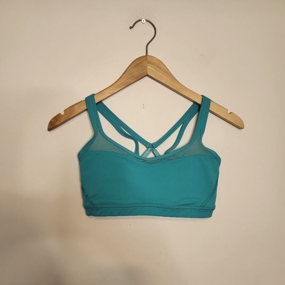 Lululemon Athletica Teal Sport Bra In Size 4